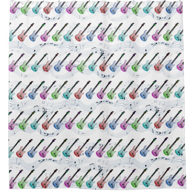 Rock'n'Roll Duschvorhang (Vorderseite)