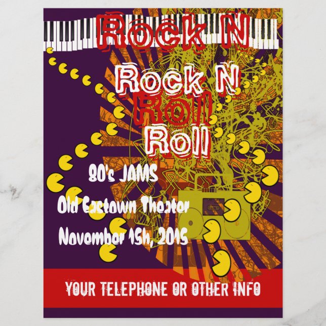 Rock'n'Roll Flyer 80er Jam (Vorne)