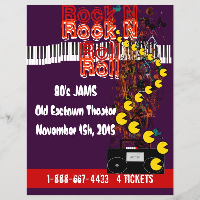 Rock'n'Roll Flyer 80er Jam (Vorne)