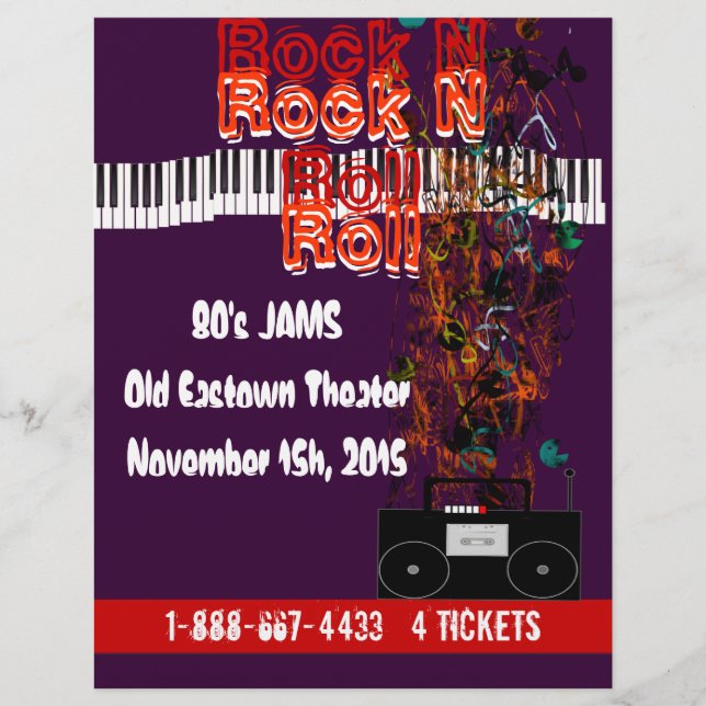 Rock'n'Roll Flyer 80er Jam (Vorne)