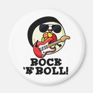 Rock'n'Roll Funny Sushi Roll Pun Magnet