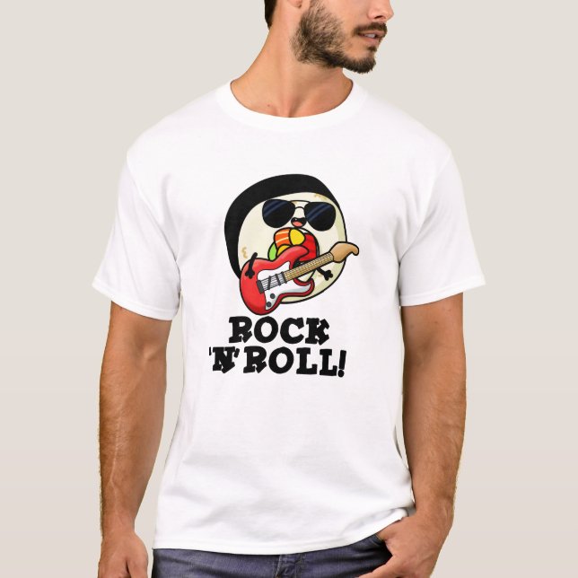 Rock'n'Roll Funny Sushi Roll Pun T-Shirt (Vorderseite)
