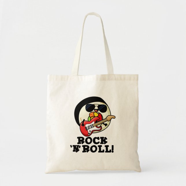Rock'n'Roll Funny Sushi Roll Pun Tragetasche (Vorne)