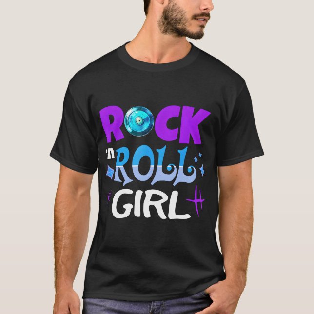 Rock'n'Roll Girl Rock Lover Music T-Shirt (Vorderseite)