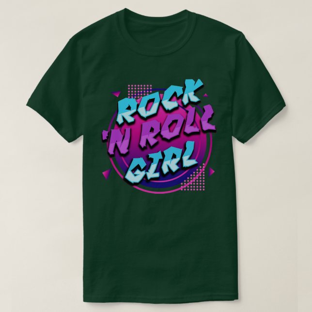 Rock'n'Roll Girl RockMusic Lover für Rocker Girls T-Shirt (Design vorne)