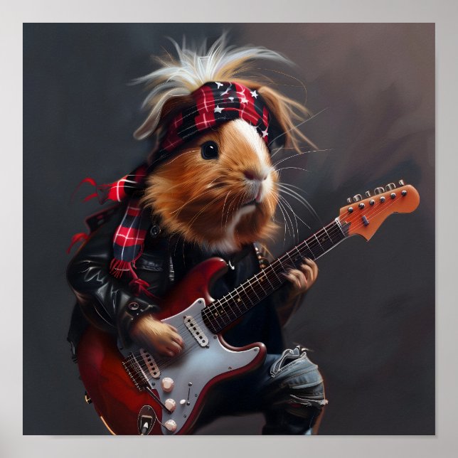 Rock'n'Roll Guinea Pig Poster (Vorne)