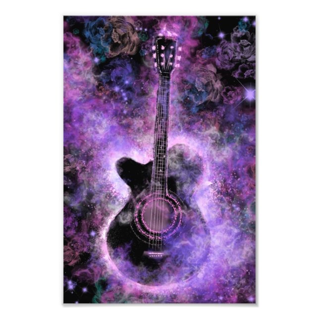 Rock'n'Roll Guitar Foto Print Rock Music Painting (Vorne)