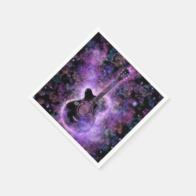 Rock'n'Roll Guitar Music Napkins Rock Music Serviette (Ecke)