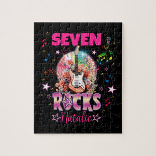 Rock'n'Roll Guitar Musical Geburtstags-Girl Rockst Puzzle