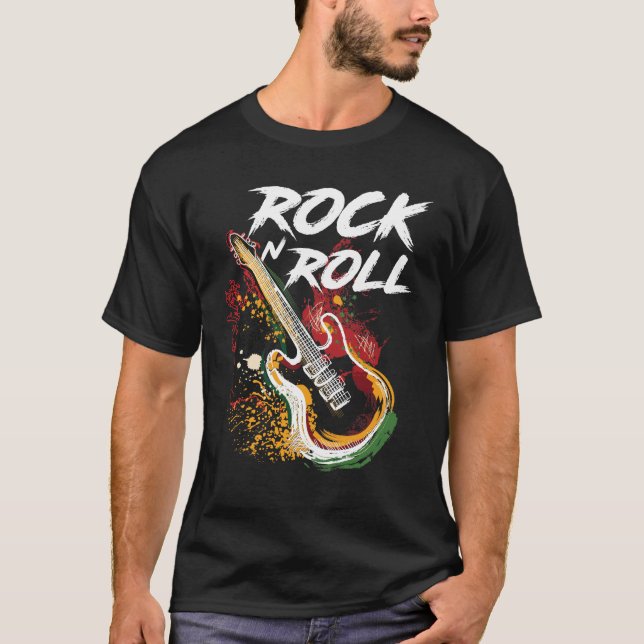Rock'n'Roll Guitar T - Shirt (Vorderseite)