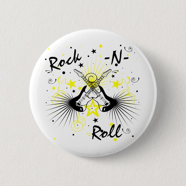 Rock'n'Roll Guitars Button (Vorderseite)