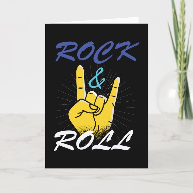 Rock'n'Roll Hand Sign Karte (Vorderseite)