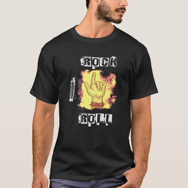 Rock'n'Roll Hardrock Heavymetal Music Gift T-Shirt (Vorderseite)