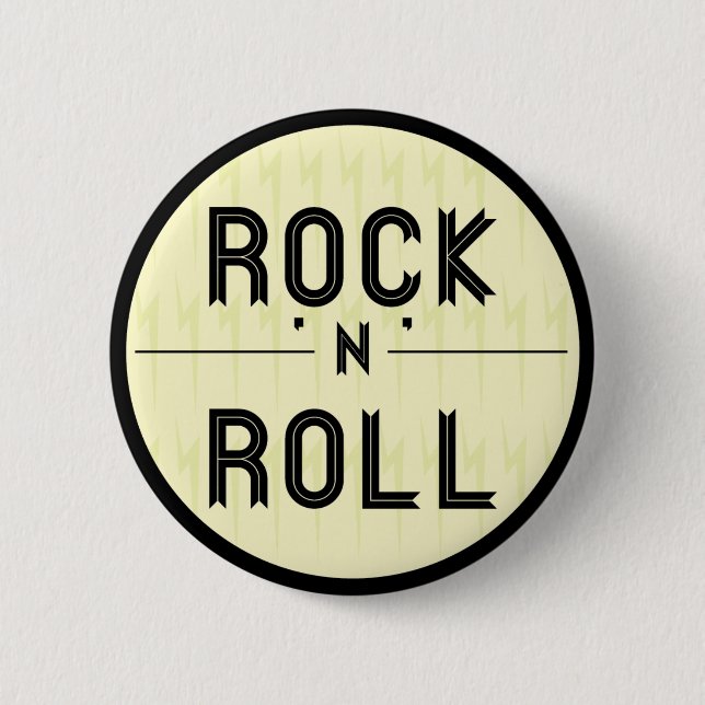 Rock'n'Roll-Knopf Button (Vorderseite)