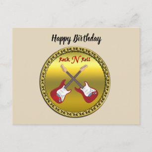 Rock'n'Roll mit E-Gitarren Postkarte