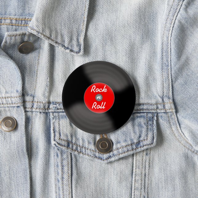 Rock'n'Roll Record Retro-Button Button (Beispiel)