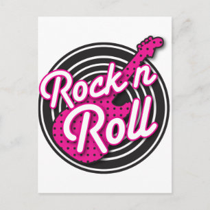 Rock'n'Roll Rockabilly Record Design Postkarte
