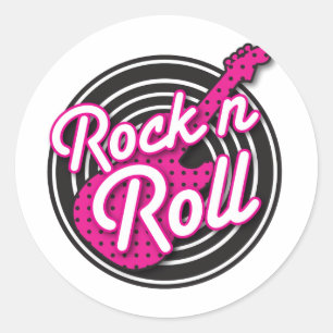 Rock'n'Roll Rockabilly Record Design Runder Aufkleber