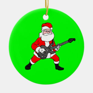 Rock'n'Roll Santa Claus Keramik Ornament