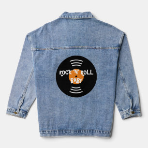 Rock'n'Roll Vinyl Rekord Jeans Jeans Jeans-Jacke Jeansjacke