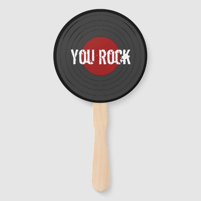 Rock'n'Roll YOU ROCK Round Fächer (Vorderseite)