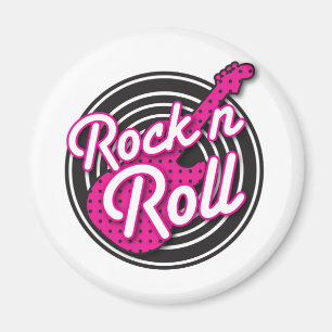 Rock'n'Rollrockabilly Rekordentwurf Magnet