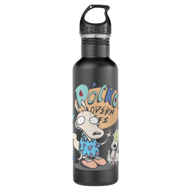 Rockos Modernes Leben Edelstahlflasche (Vorderseite)