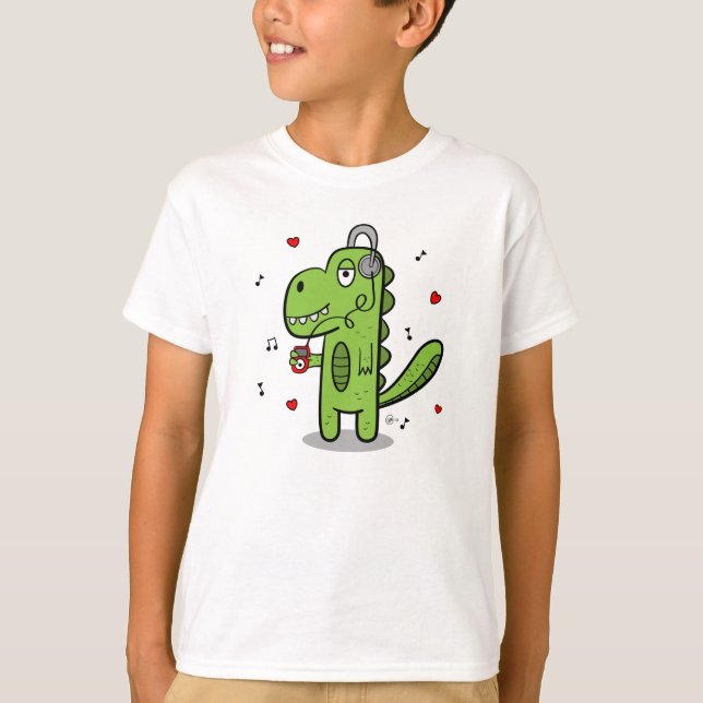 Rockosaur Dinosaurier scherzt T - Shirt (Vorderseite)