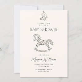 Rockpferd Art Babydusche Einladung