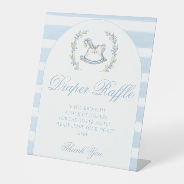 Rockpferd Babydusche Windelpreisraffinerie Sockelschild (Vorderseite)