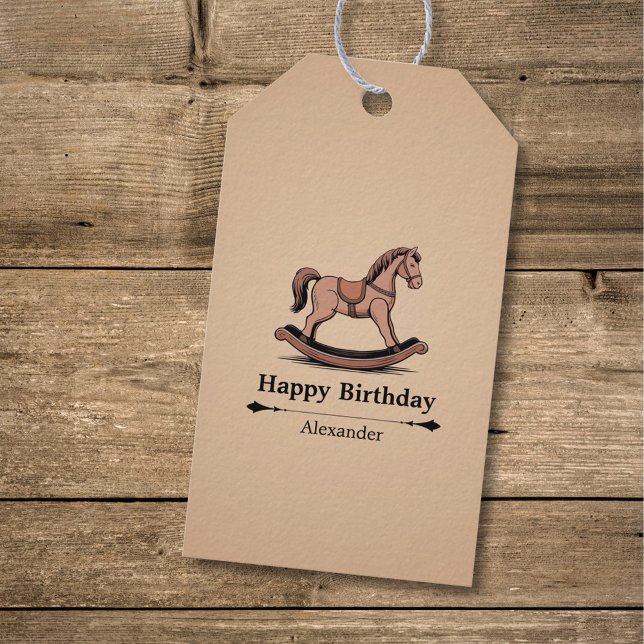 Rockpferd Geschenkanhänger (Rocking Horse Gift Tags)