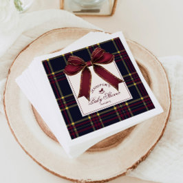 Rockpferd kariert Baby Dusche Serviette