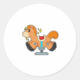 Rockpferd Runder Aufkleber