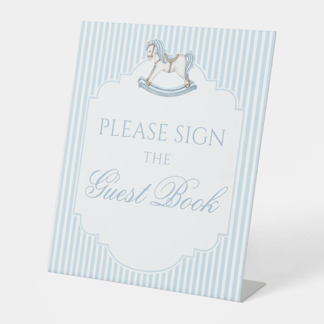 Rockpferde Babys eine Leckerei mit süßer Babydusch Sockelschild (Vorderseite)