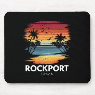 Rockport Beach Texas Surfbrett Surfen Vintage Mousepad