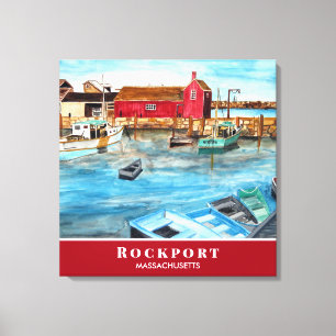 Rockport Harbor Massachusetts New England USA Leinwanddruck