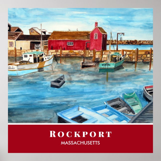 Rockport Harbor Massachusetts New England USA Poster (Vorne)