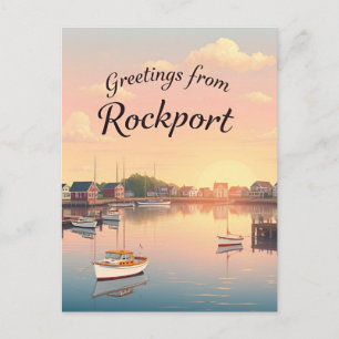 Rockport, Massachusetts – Hafenansichten vintage Postkarte