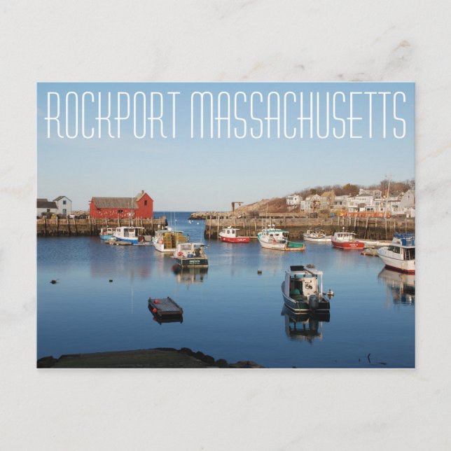 Rockport Massachusetts Postkarte (Vorderseite)