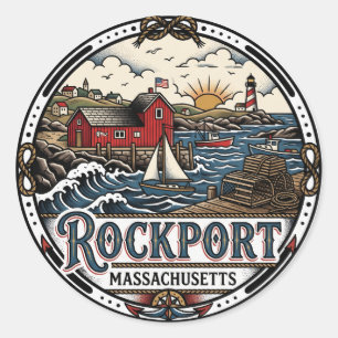 Rockport, Massachusetts Runder Aufkleber