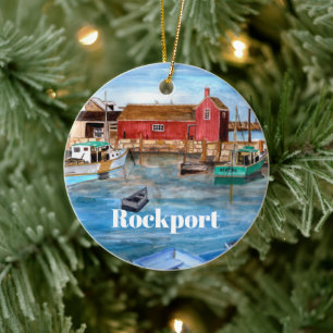 Rockport Massachussetts New England Malerei Keramik Ornament