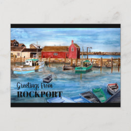 Rockport Massachussetts New England Malerei Postkarte