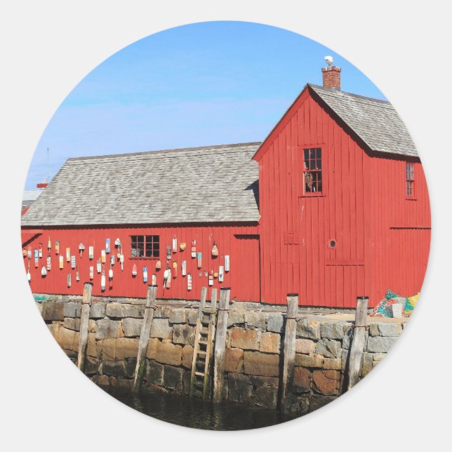 Rockport Motif Nummer 1 (2) Runder Aufkleber (Vorderseite)