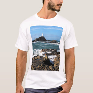 Rocks and Corbiere lighthouse, Jersey T-Shirt
