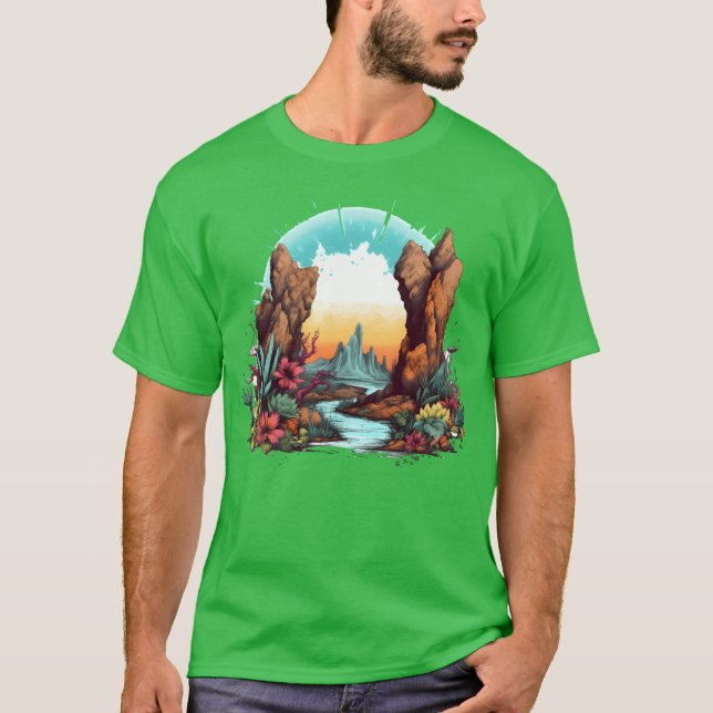 Rocks and Flowers girl T-Shirt (Vorderseite)