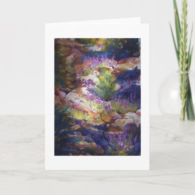 "Rocks and Lupine" Aquarellkarte Karte (Vorderseite)