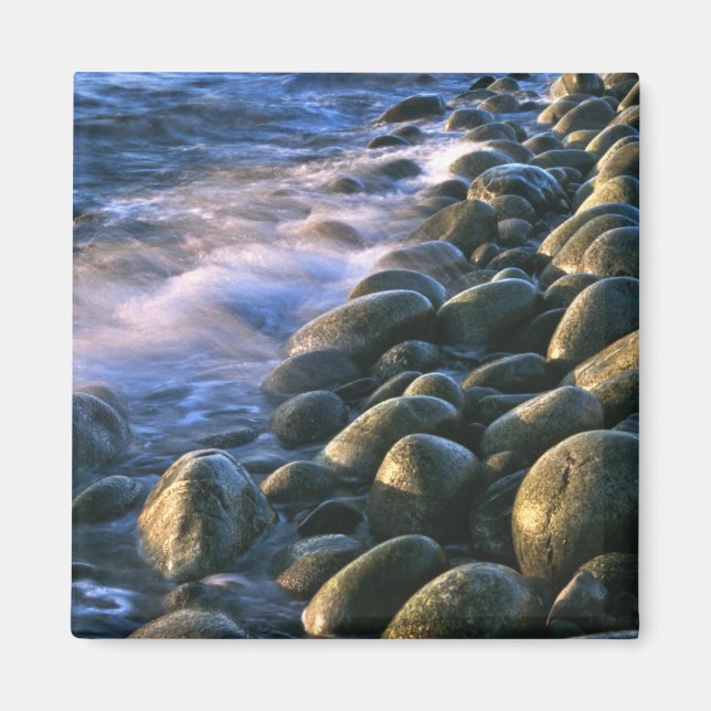 Rocks and Waves Square Magnet (Vorne)