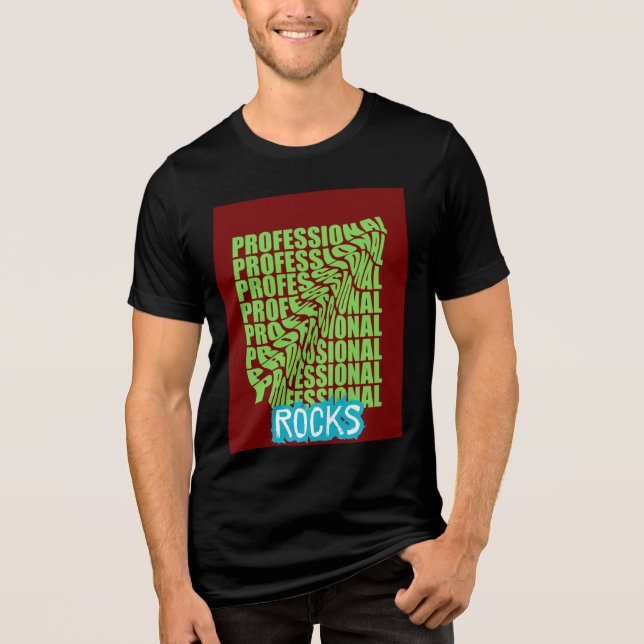 ROCKS" Bold Typografy - Confident & Modern Tri-Blend Shirt (Vorderseite)