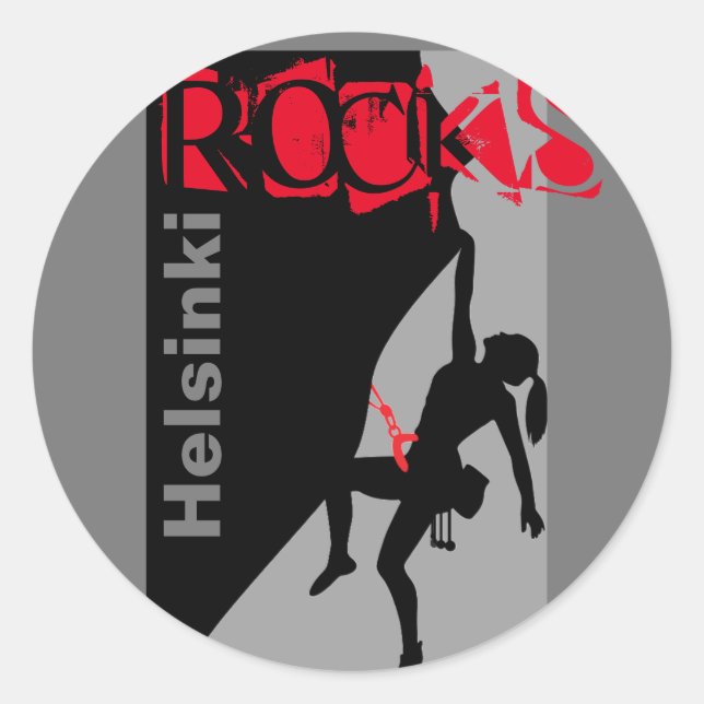Rocks Classic Round Sticker (Vorderseite)