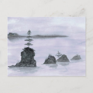 Rocks in der Nähe von Lincoln City Postcard Postkarte